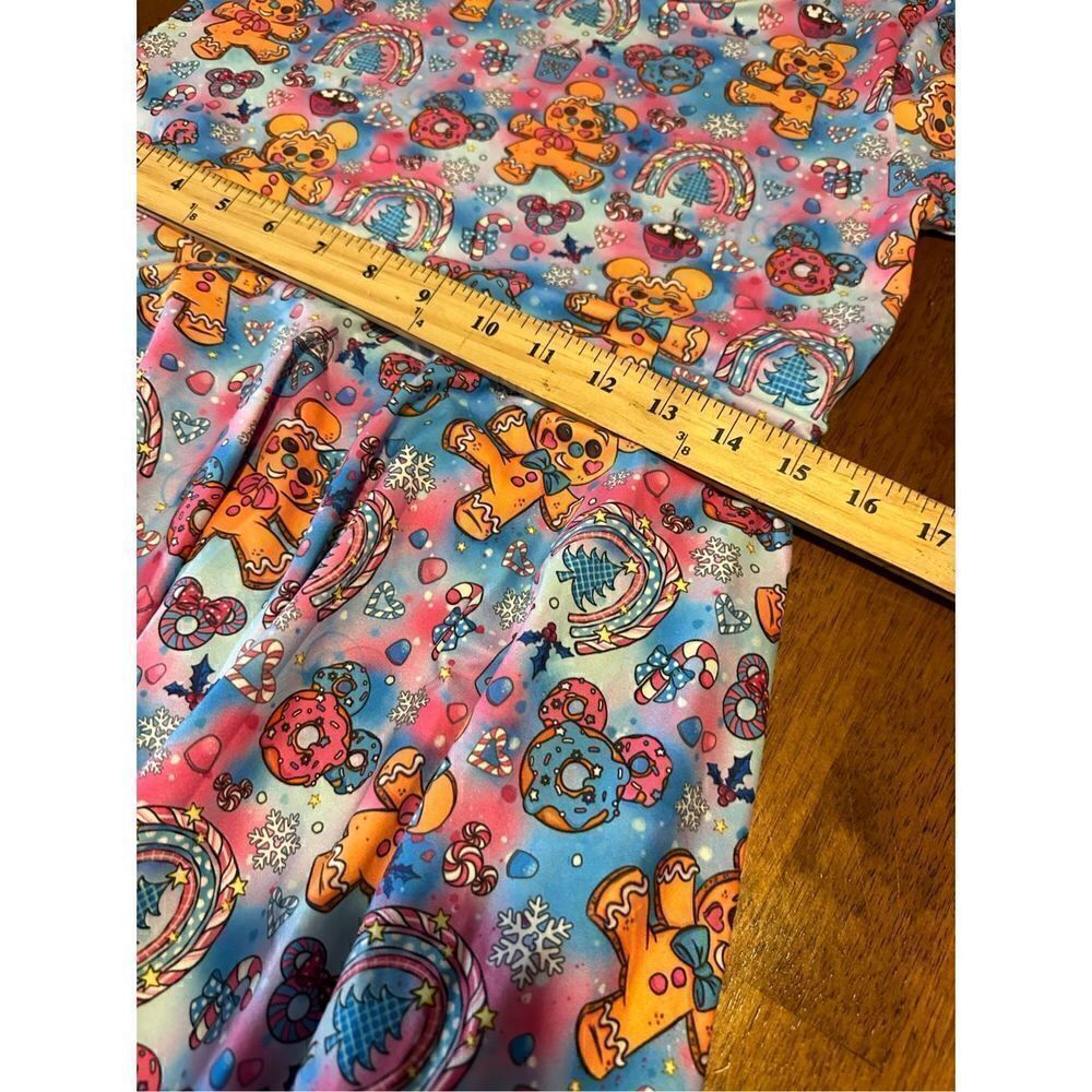 Olive and Gray Girls Gingerbread Mouse Christmas Soft Stretch Dress Pockets 14 - Picture 8 of 10